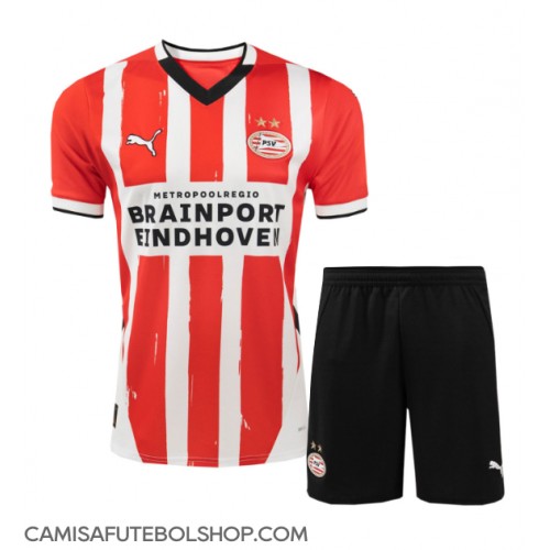 Camisa de time de futebol PSV Eindhoven Replicas 1º Equipamento Infantil 2024-25 Manga Curta (+ Calças curtas)